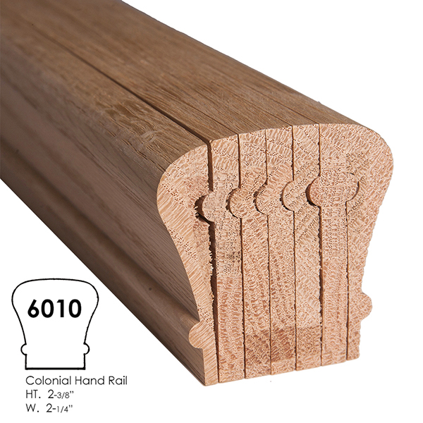 6010-B wooden stair handrail