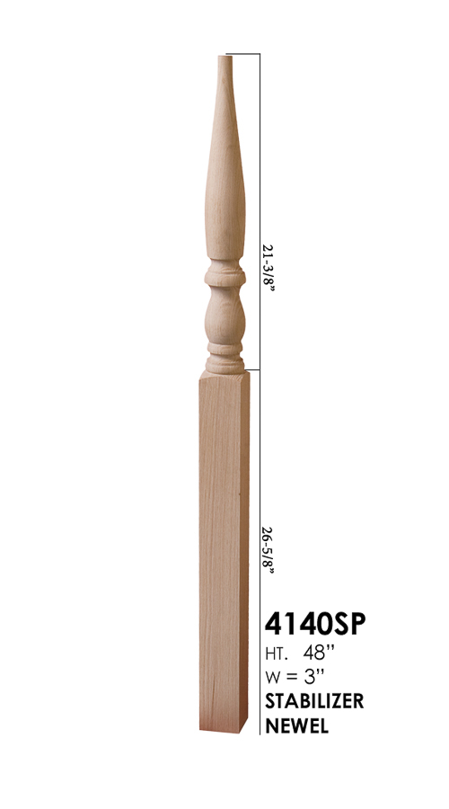 Stair parts wood newels - 4140sp