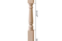 Stair parts wood newels - 4045