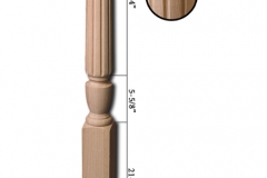 Stair parts wood newels - 4411
