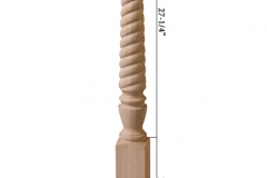 Stair parts wood newels - 4444-tw