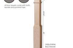 Stair parts wood newels - 4592