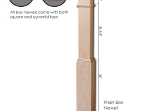 Stair parts wood newels - 4691