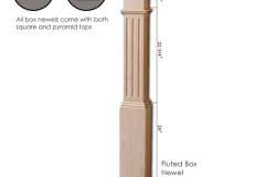 Stair parts wood newels - 4891