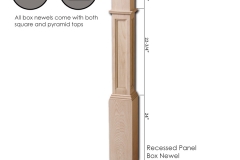 Stair parts wood newels - 4991