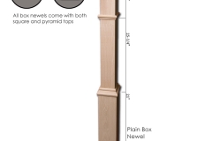 Stair parts wood newels - 961-56