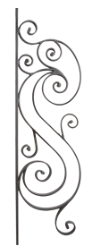 wrought iron stair panel