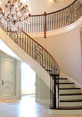 wrought iron panels and stair parts