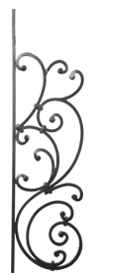 wrought iron stair panel
